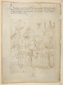 Bawełna Juliusz E. IV, art. 6, „Korowód Beauchamp”, c.1483 (atrament na welinie) autorstwa Netherlandish School