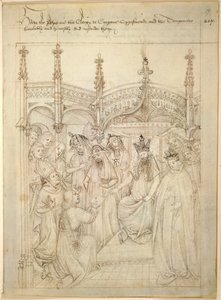 Bawełna Juliusz E. IV, art. 6, „Korowód Beauchamp”, c.1483 (atrament na welinie) autorstwa Netherlandish School