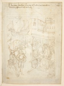 Bawełna Juliusz E. IV, art. 6, „Korowód Beauchamp”, c.1483 (atrament na welinie) autorstwa Netherlandish School