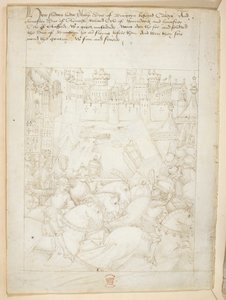 Bawełna Juliusz E. IV, art. 6, „Korowód Beauchamp”, c.1483 (atrament na welinie) autorstwa Netherlandish School
