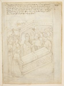 Bawełna Juliusz E. IV, art. 6, „Korowód Beauchamp”, c.1483 (atrament na welinie) autorstwa Netherlandish School