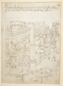 Bawełna Juliusz E. IV, art. 6, „Korowód Beauchamp”, c.1483 (atrament na welinie) autorstwa Netherlandish School