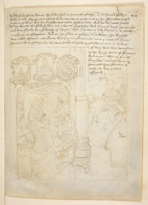 Bawełna Juliusz E. IV, art. 6, „Korowód Beauchamp”, c.1483 (atrament na welinie) autorstwa Netherlandish School