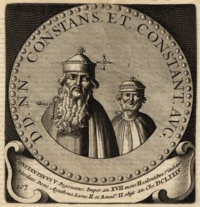 Portret cesarzy bizantyjskich Konstansa II i Konstantyna IV. autorstwa Netherlandish School