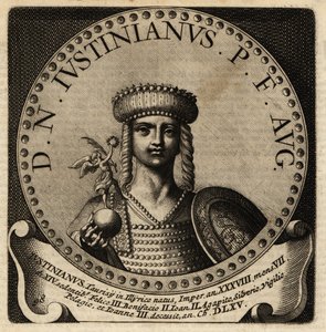 Portret cesarza rzymskiego Justyniana I. autorstwa Netherlandish School