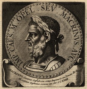 Portret cesarza rzymskiego Makrynus.