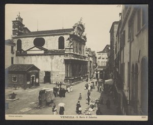 Na zewnątrz Santa Maria Zobenigo w Wenecji Venezia - S. Maria di Zobenico (tytuł na obiekcie) autorstwa Neue Photographische Gesellschaft