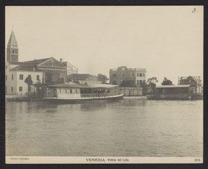 Widok na Lido .harbour Wenecja - Veduta del Lido (tytuł na obiekcie) autorstwa Neue Photographische Gesellschaft