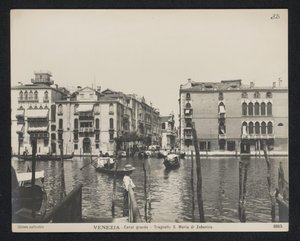 Veerboten naar de Church of Santa Maria del Giglio te Venetië Wenecja - Canal Grande - prom S. Maria di Zobenico (tytuł na obiekcie) autorstwa Neue Photographische Gesellschaft