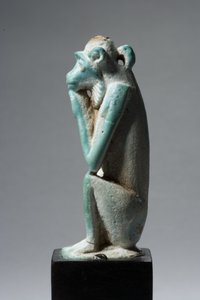 Amulet Małpy, XVIII-XIX dynastia, 1540-1186 (fajans) (patrz także 270369)
