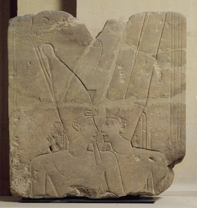 Bóg Amon obejmujący Ramzesa II, Karnak, ok. 1401-1213 pne (piaskowiec)