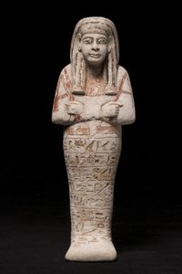Ushabti dla kobiety o imieniu Wia, okres Ramesside (wapień)