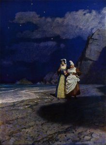 Ilustracja do Westward Ho! Charles Kingsley (kolor lito)