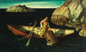 Sprawdzanie pułapek autorstwa Newell Convers Wyeth