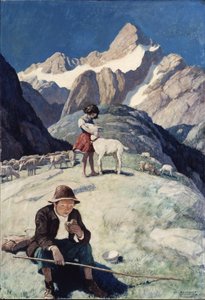 Heidi, 1940 (olej na desce renesansowej) autorstwa Newell Convers Wyeth