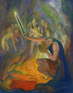 Odyseusz w Krainie Umarłych autorstwa Newell Convers Wyeth