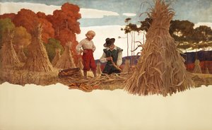 Purytański łuskany kukurydziany, 1941 autorstwa Newell Convers Wyeth