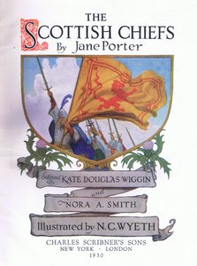 Projekt strony tytułowej z książki The Scottish Chiefs opublikowanej przez Charles Scribner