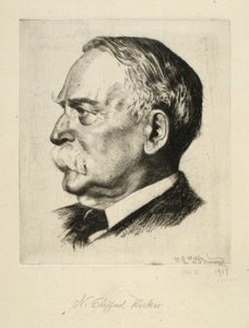 Portret N. Clifforda Rickera autorstwa Newton A. Wells