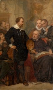 Peter Paul Rubens w swojej pracowni (olej)