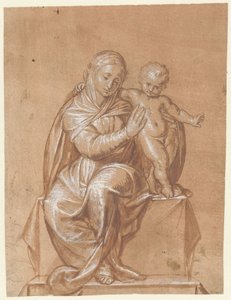 Siedząca Madonna z Dzieciątkiem autorstwa Niccolò Giolfino (I)