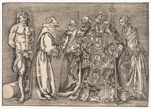 Sześciu Świętych, c. 1535. autorstwa Niccolo Boldrini