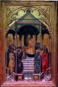 Ofiarowanie Dziewicy w Świątyni (tempera na panelu) autorstwa Niccolo Bonaccorsi