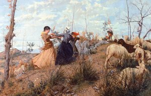 Ring-around-the-rosey autorstwa Niccolo Cannicciego (1846-1906).