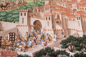Fragment fresku w Sali Bitew z 1431 r. Bitwa pod La Higueruela
