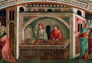 Powołanie św. Mateusza Ewangelisty, Scena z Opowieści św. Mateusza, ok. 1390, Niccolo 