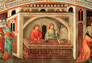 Historia św. Mateusza, fragment fresku Niccolo di Pietro Gerini, ok. 1400