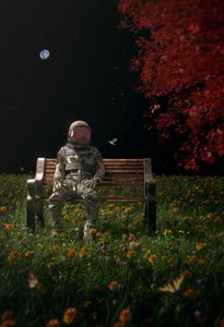 Kosmiczny ogród astronauty autorstwa Nicebleed