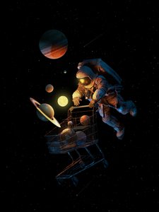 Kosmiczne zakupy astronautów autorstwa Nicebleed