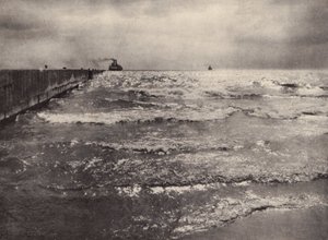 Lato, jezioro Ontario (zdjęcie czarno-białe)