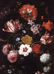 Martwa natura z kwiatami autorstwa Nicholaes van Verendael