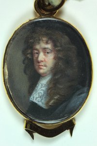 Sir Peter Lely (akwarela na kości słoniowej) autorstwa Nicholas (attr.to) Dixon