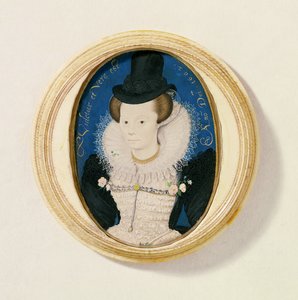 Miniatura nieznanej kobiety, 1602 (wc na welinie) autorstwa Nicholas Hilliard