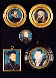 Miniatury ojca i matki Hilliarda, autoportret i nieznane portrety mężczyzny i kobiety