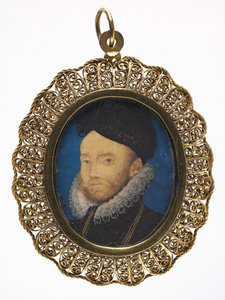 Portret mężczyzny, lata 90. XVI wieku. autorstwa Nicholas Hilliard