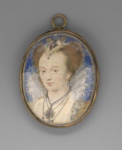 Portret kobiety, ok. 1590 (welin ułożony na kartonie) autorstwa Nicholas Hilliard