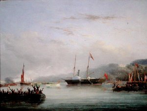 Pierwszy jacht Victoria And Albert z Plymouth (olej na pokładzie)