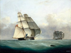 Przechwycenie statku "Gabriel" przez HMS "Acorn", 6 lipca 1841 r. autorstwa Nicholas Matthews Condy