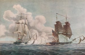 Packet Boat and Privateer, c1819 autorstwa Nicholas Pocock