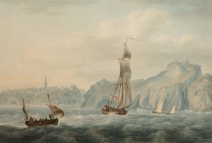 Port of Tenby (akwarela na papierze) autorstwa Nicholas Pocock