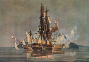 Ostatnia francusko-brytyjska akcja fregaty, ok. 1815 r.