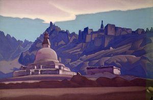 Kopiec Pogrzebowy, Ladakh, 1937 autorstwa Nicholas Roerich