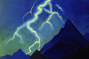 Zew Nieba, Błyskawica, ok. 1935-36 autorstwa Nicholas Roerich