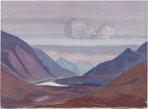 Rzeka Chandra, studium, 1931 autorstwa Nicholas Roerich