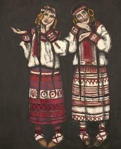 Projekt kostiumu do baletu Święto wiosny Le Sacre du Printemps I. Strawińskiego, 1930