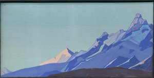 Himalaje, Wieczór, 1933 autorstwa Nicholas Roerich